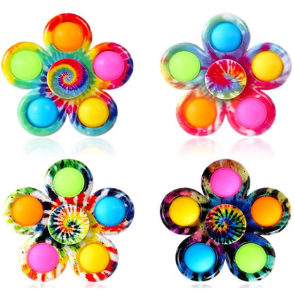 Pop Fidget Spinner Toys – 4-Pack Bubble Sensory Set for Kids