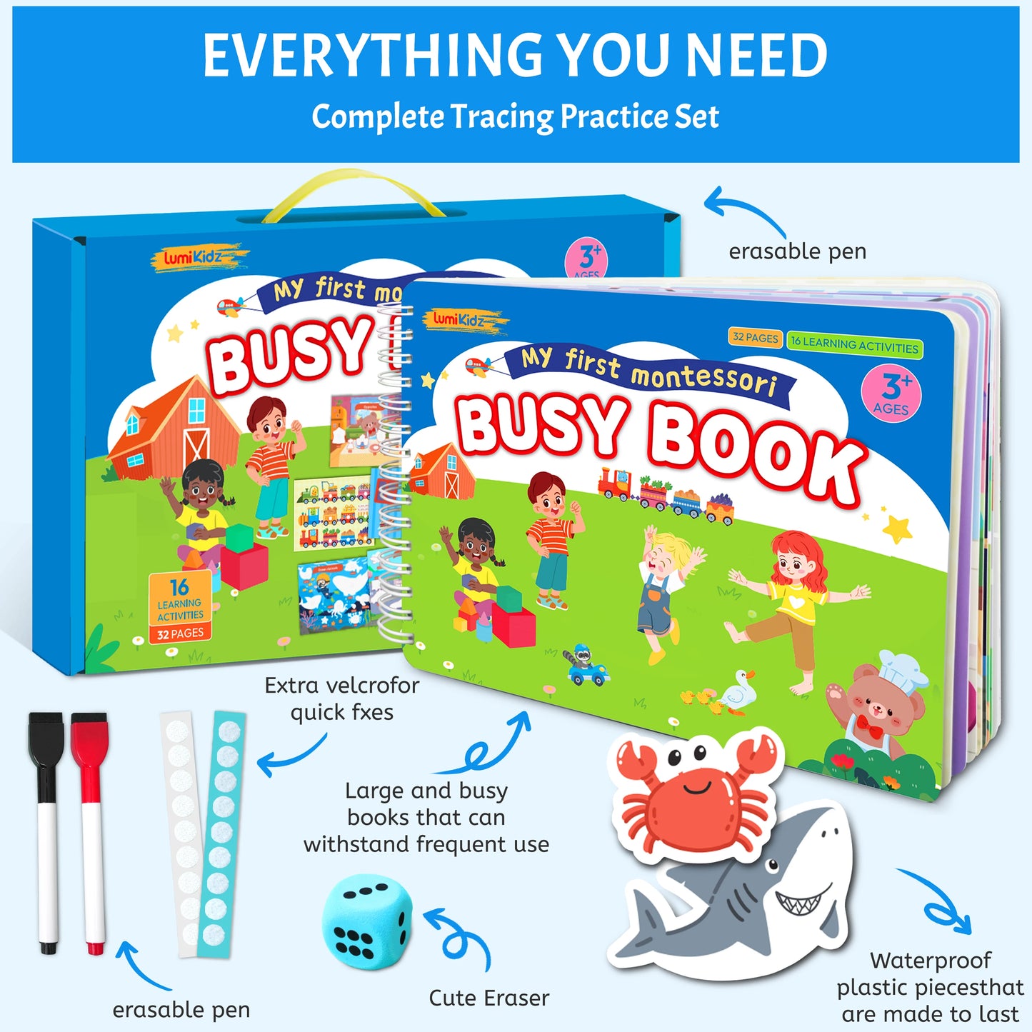 Montessori Busy Book for Toddlers – Preschool Learning Activities