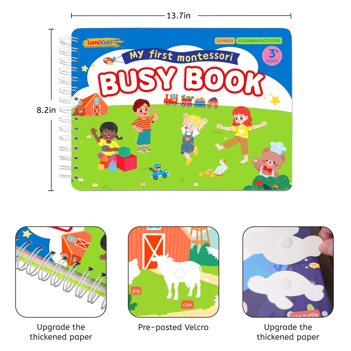 Montessori Busy Book for Toddlers – Preschool Learning Activities