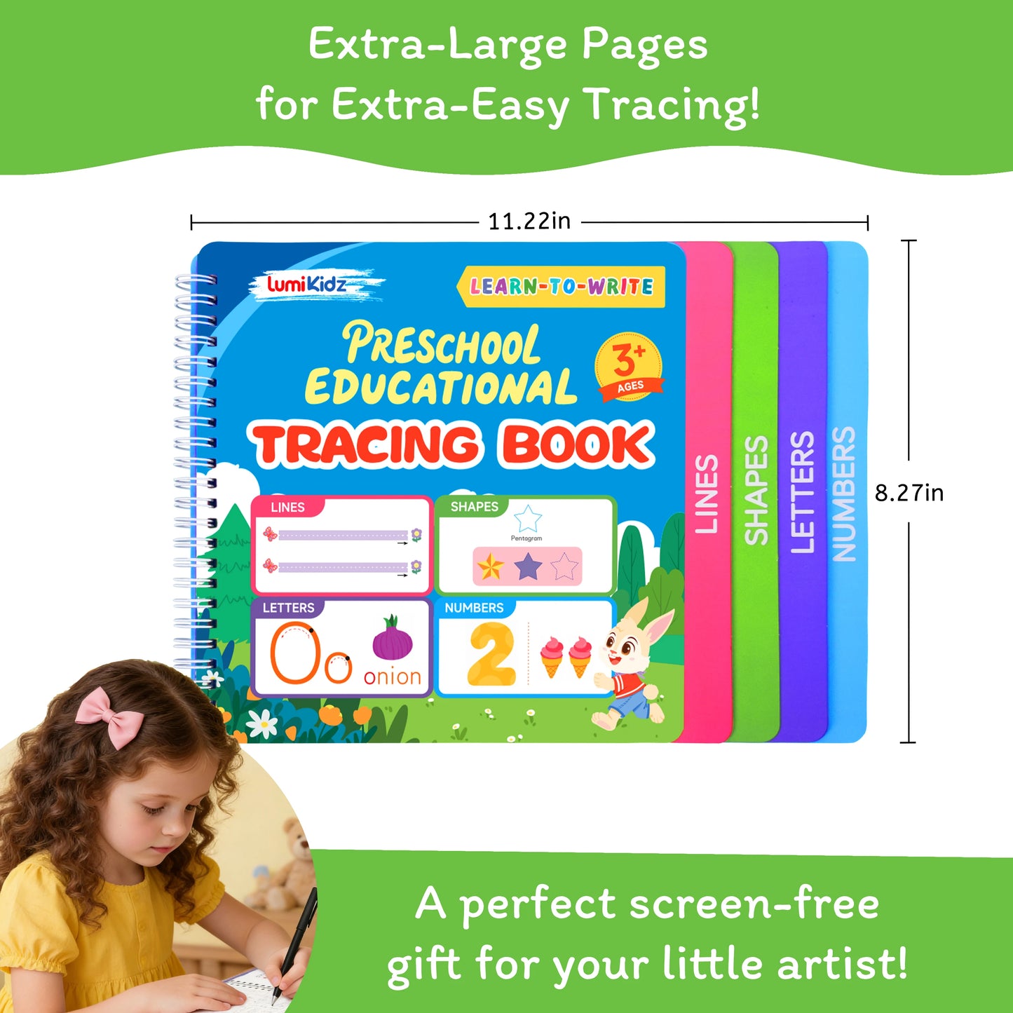 Toddler Tracing & Handwriting Practice Workbook – Ages 3-5