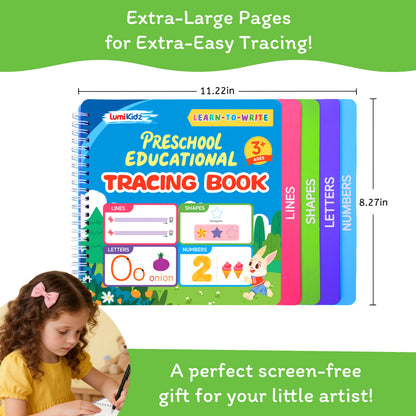 Toddler Tracing & Handwriting Practice Workbook – Ages 3-5