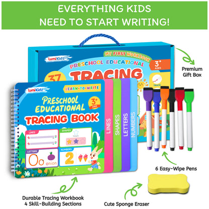 Toddler Tracing & Handwriting Practice Workbook – Ages 3-5